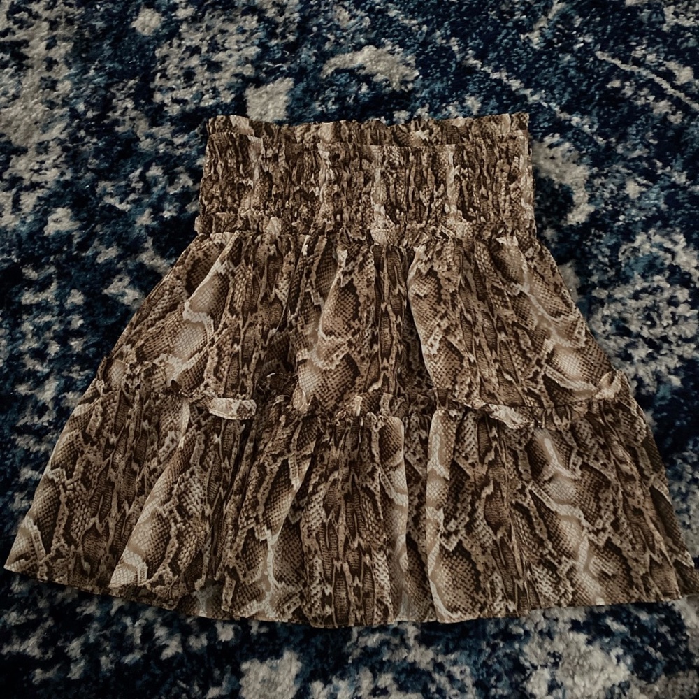 snake skin pattern skirt
